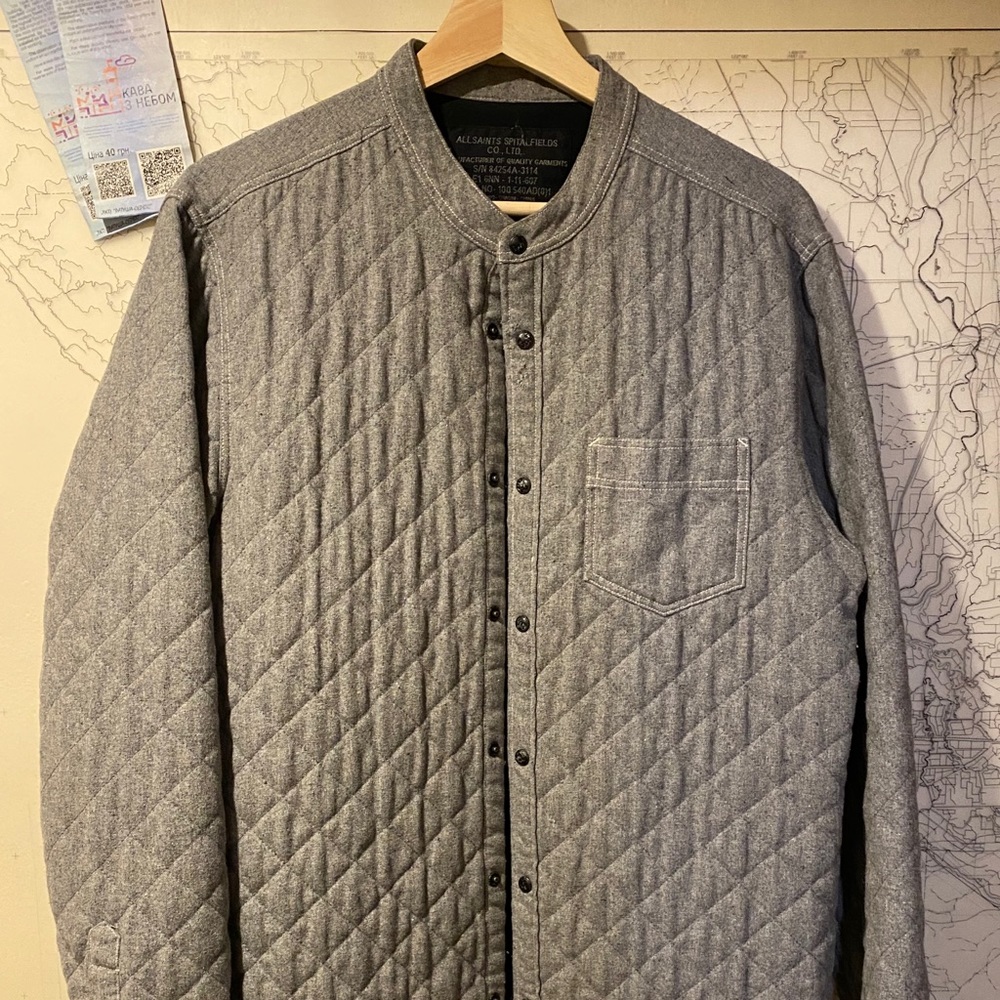 COPY - Allsaints wool snap up jacket.